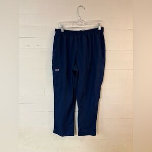 Cherokee Navy Blue Scrub Pants Size Large Pull-On Elastic Waist Workwear Medical